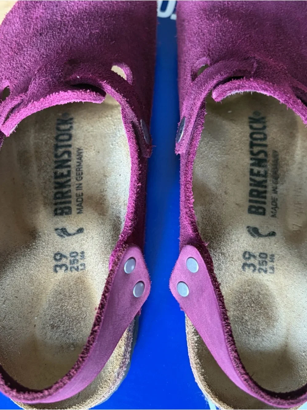 Birkenstock Tokio Suede Clogs Size 39 Gorgeous Custom Plum Color - Picture 7 of 10